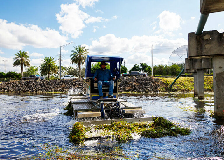 Mechanical Harvesting FloridAquatic Lake Management